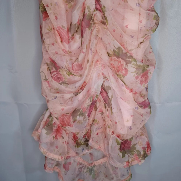 Yilibasha sheer dress with lining with ruched sides NWT - Picture 10 of 11